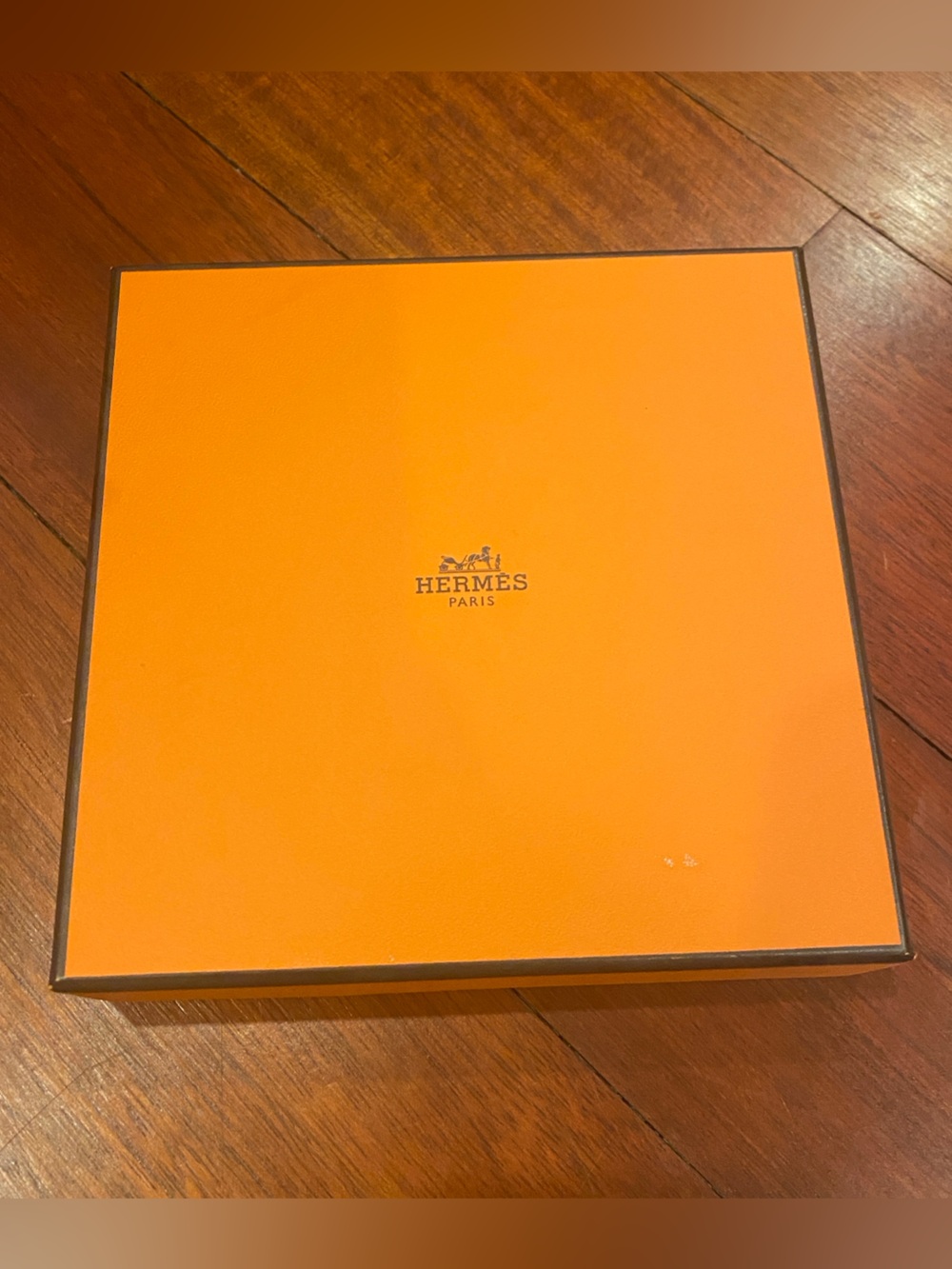 Hermes Orange Signature Authentic Gift Box 6 inches by 6 inches